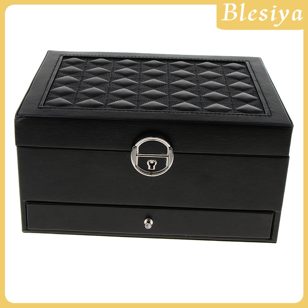 Hộp Đựng Trang Sức Bằng Da Nhiều Tầng Đa Năng Tiện Dụng