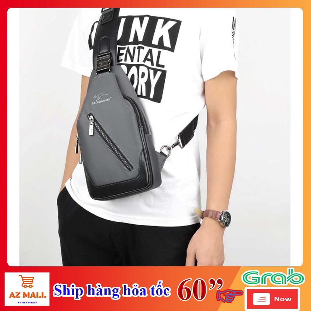 Túi đeo chéo nam Unisex phong cách Hàn Quốc, Vải canvas chống nước, Chống bám bụi - Túi chéo nam TC57