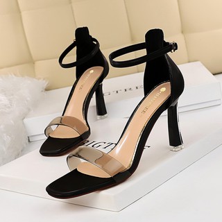 Sandal cao gót BIGTREE quai mảnh cổ cao 7cm Mẫu mới hot order 9days