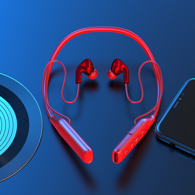 Tai nghe thể thao bluetooth In - Ear không dây đeo cổ Bass mạnh tương thích IP, Android