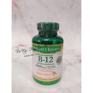 Viên uống Nature’s Bounty Vitamin B12 2500mcg 300 viên