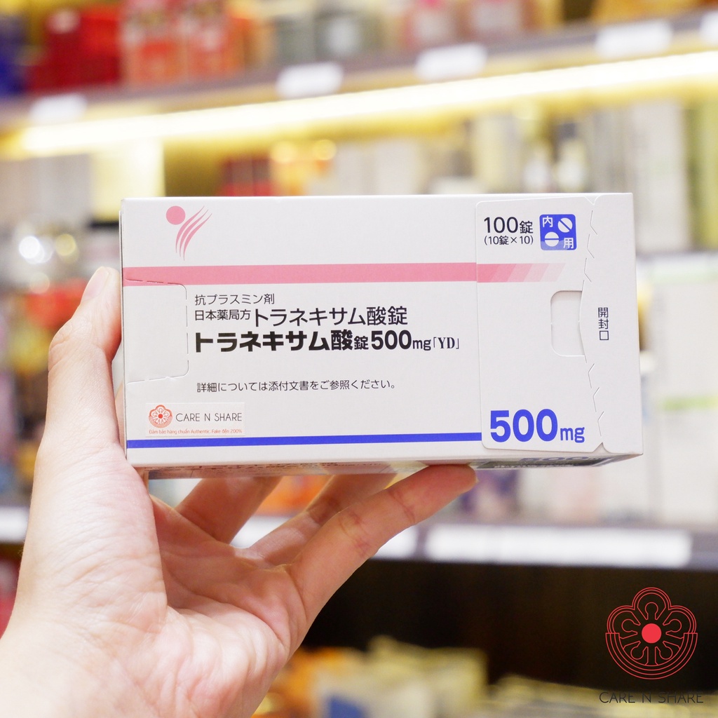 Viên uống trắng da, mờ nám Transamin 500mg  100 viên Nhật Bản, cam kết chuẩn chính hãng 100%