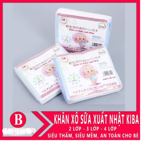 Set khăn xô sữa loại 2 lớp , 3 lớp , 4 lớp cho bé