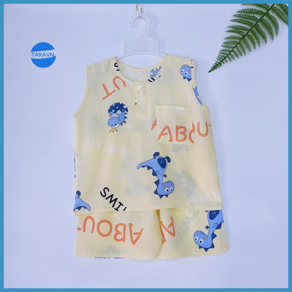 Bộ Lanh Bé Trai Sát Nách 8-26kg, chất tole 2 da loại 1 mịn mát, đường may kỹ