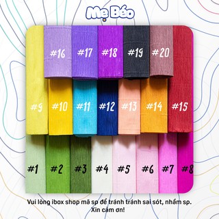 Giấy nhún, chun ý, giấy nhăn làm hoa - Cuộn dài 2,5m