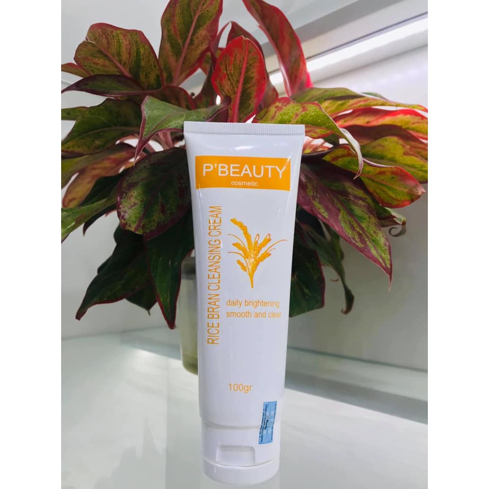 Sữa rửa mặt 4 trong 1 cám gạo Rice Bran Cleansing Cream P'Beauty 100gr - DTCosmetics