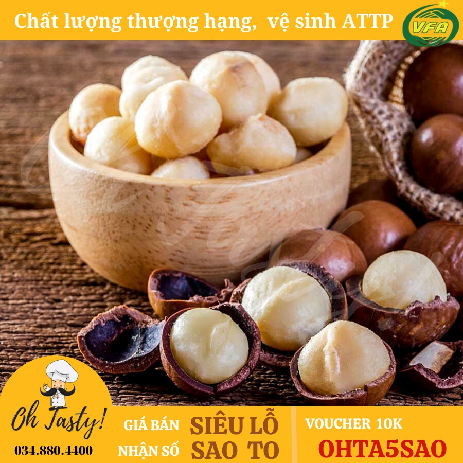 500G Hũ Hạt Macca Sấy (Tây Nguyên) | Hàng chất lượng thượng hạng | HOÀN ĐỔI 100% nếu không như mô tả