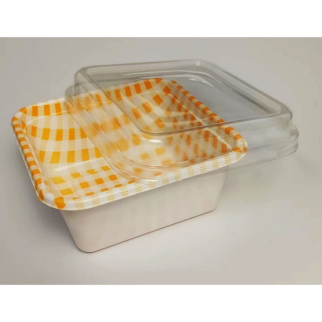 50 Hộp bento caro đựng bánh hình chữ nhật và vuông