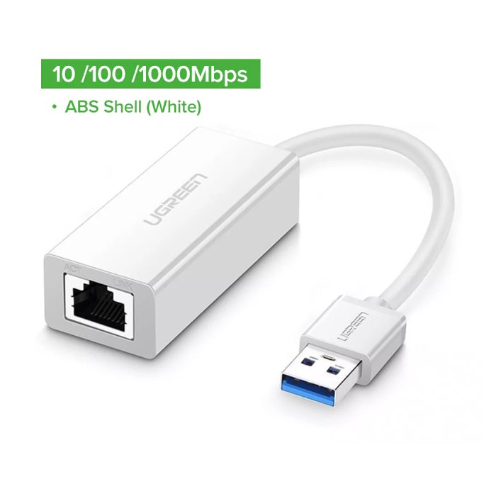 Cáp chuyển USB 3.0 to Lan chính hãng Ugreen 20255