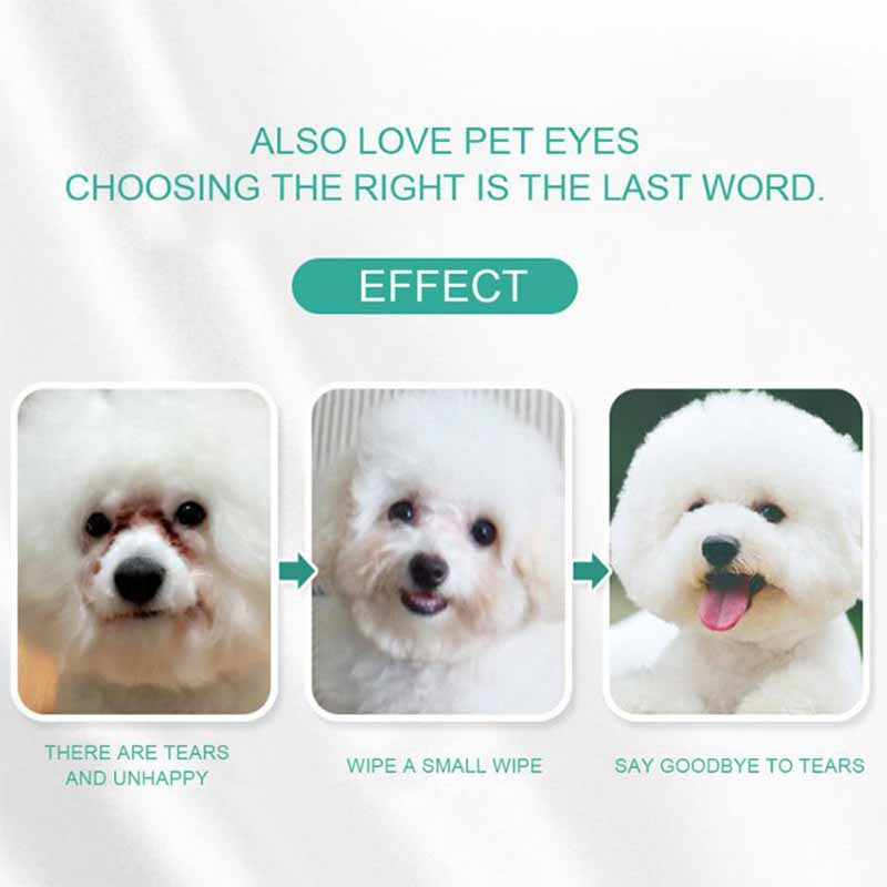 130 pcs/box Pet Eye Wipes Pet Tear Stain Cleaning Tissue Portable Tear Scar Removal Wipes
