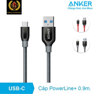 Cáp anker powerline+ a8168, usb 3.0 ra usb-c, dây dài 0.9m