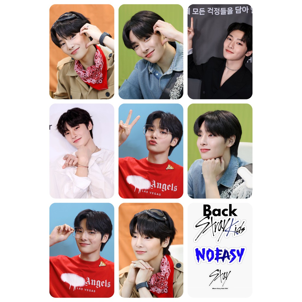 Set 8 Card giấy bo góc 2 mặt nhóm Stray Kids - NOEASY VIDEO CALL