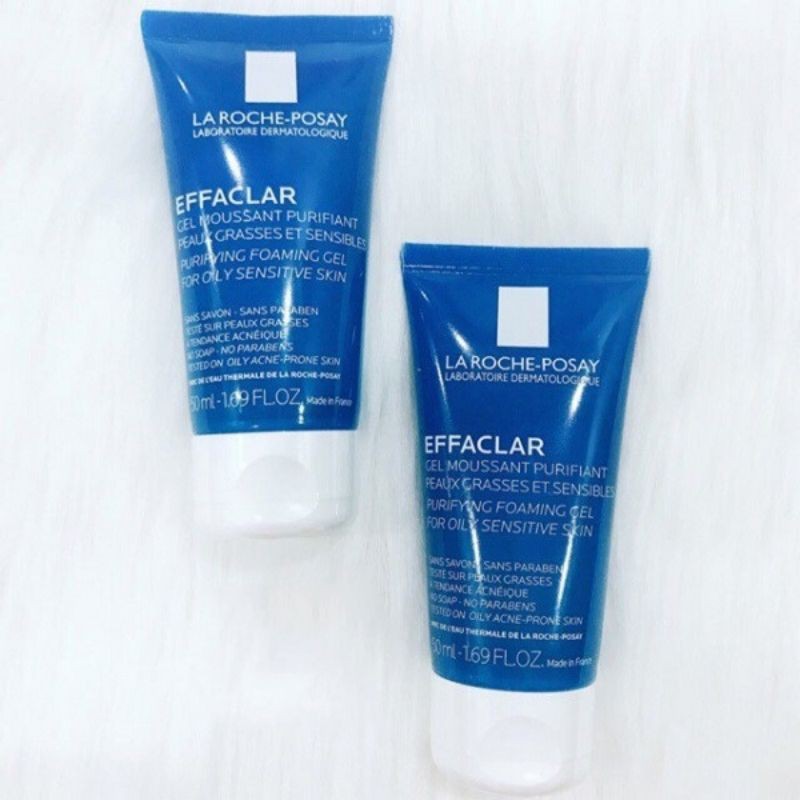 Gel rửa mặt tạo bọt làm sạch dành cho da dầu nhạy cảm La Roche-Posay Effaclar Foaming Gel 50ml | BigBuy360 - bigbuy360.vn