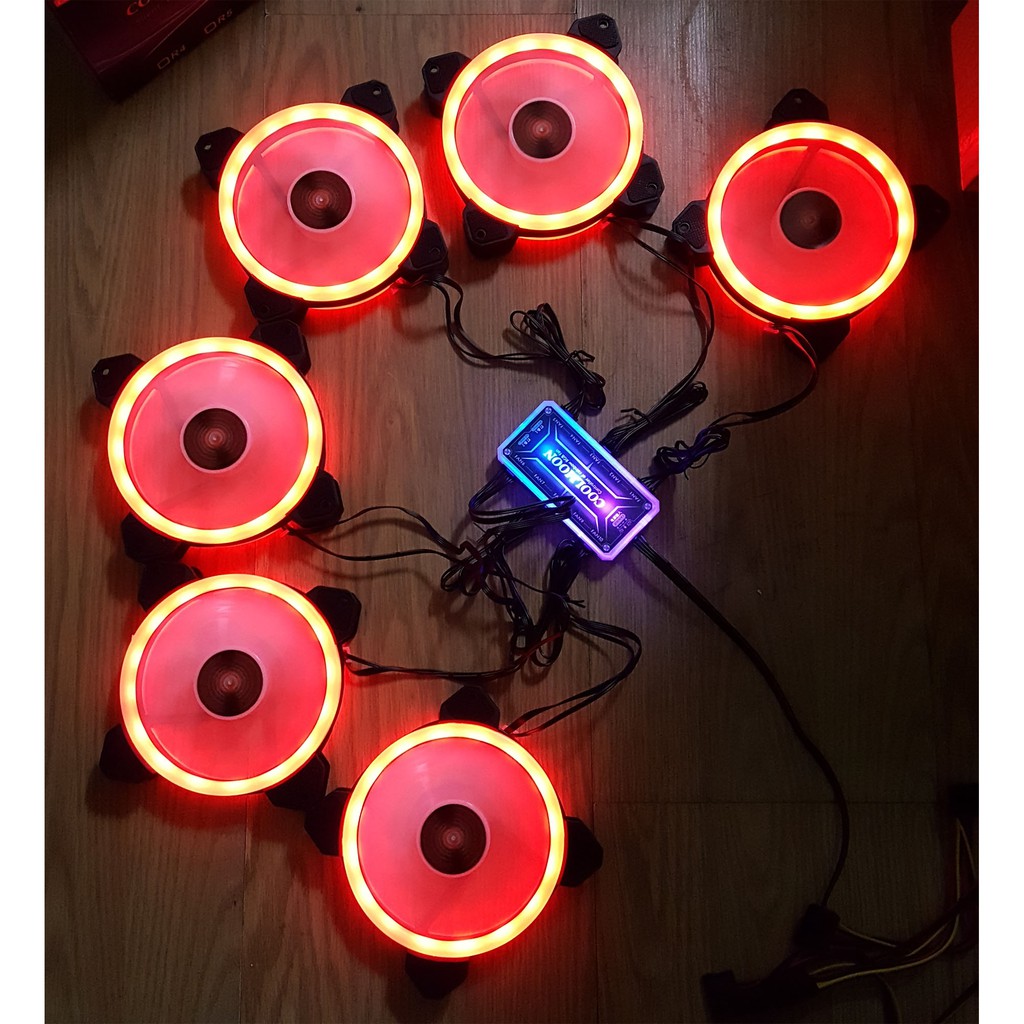 Quạt LED RGB Fan Coolmoon Sunshine v2 Dual Ring 12cm