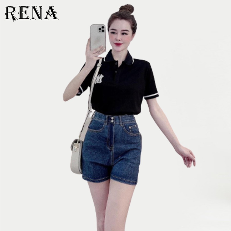 Sét áo Ny cổ bẻ mix chân váy bò , sét bộ nữ đẹp