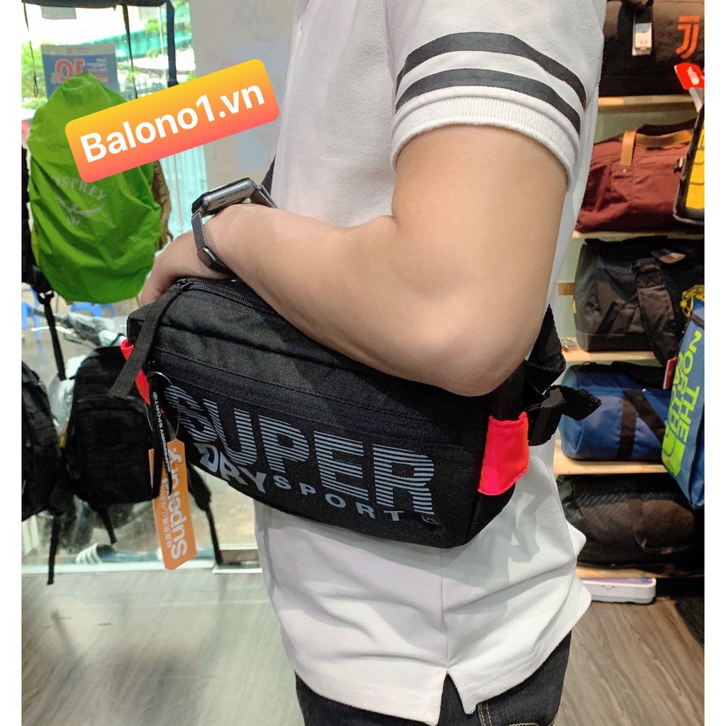 Túi Đeo Chéo Thời Trang Crossbody Sup.er.dry Sport - Đen/ Hồng