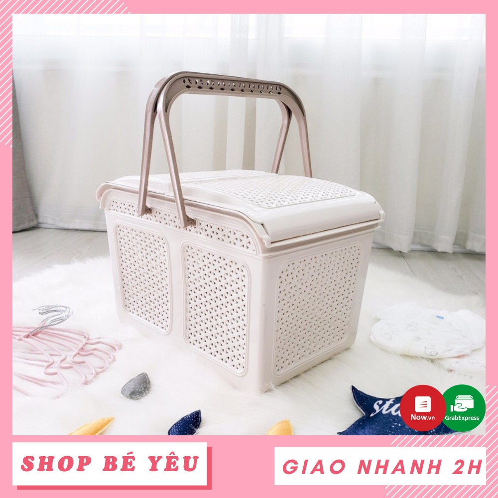 Làn đi sinh  𝑭𝒓𝒆𝒆𝒔𝒉𝒊𝒑  Làn đựng đồ đi sinh màu kem