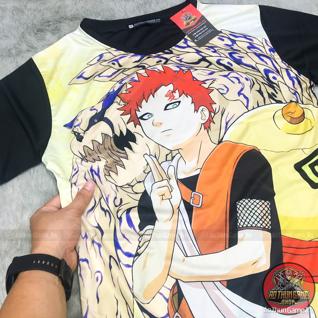 Áo thun Naruto 3D Đen, Gaara, Sasuke Retsude, áo phông Anime Manga có size bé cho trẻ em mới nhất (Shop AoThunGame