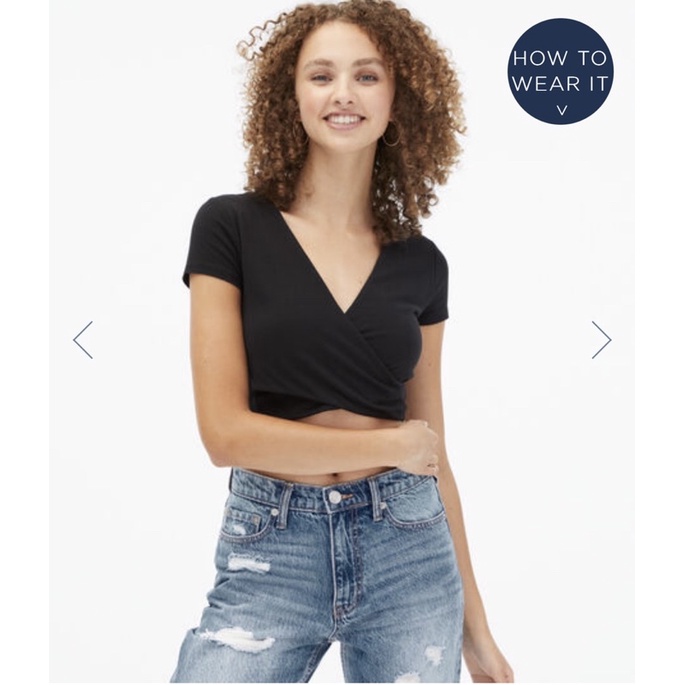 Áo croptop mặc 2 kiểu xuất dư xịn