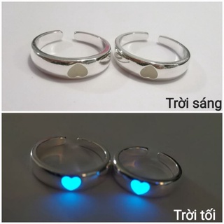 Nhẫn đôi trái tim phát sáng