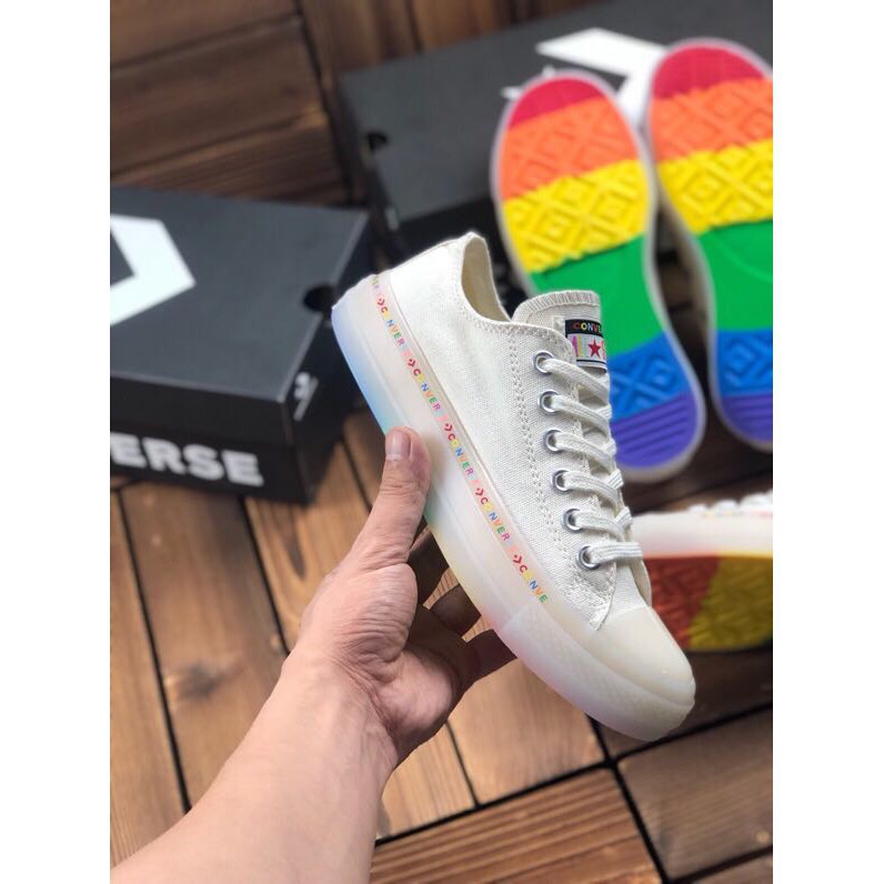 【Bắn thật】Converse Chuck Taylor All Star Glow 1970s OX low canvas canvas giày nam và nữ 165613C