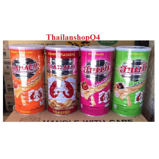 (HCM) Snack lon tôm mực hanami Carada Thái Lan 110g./..