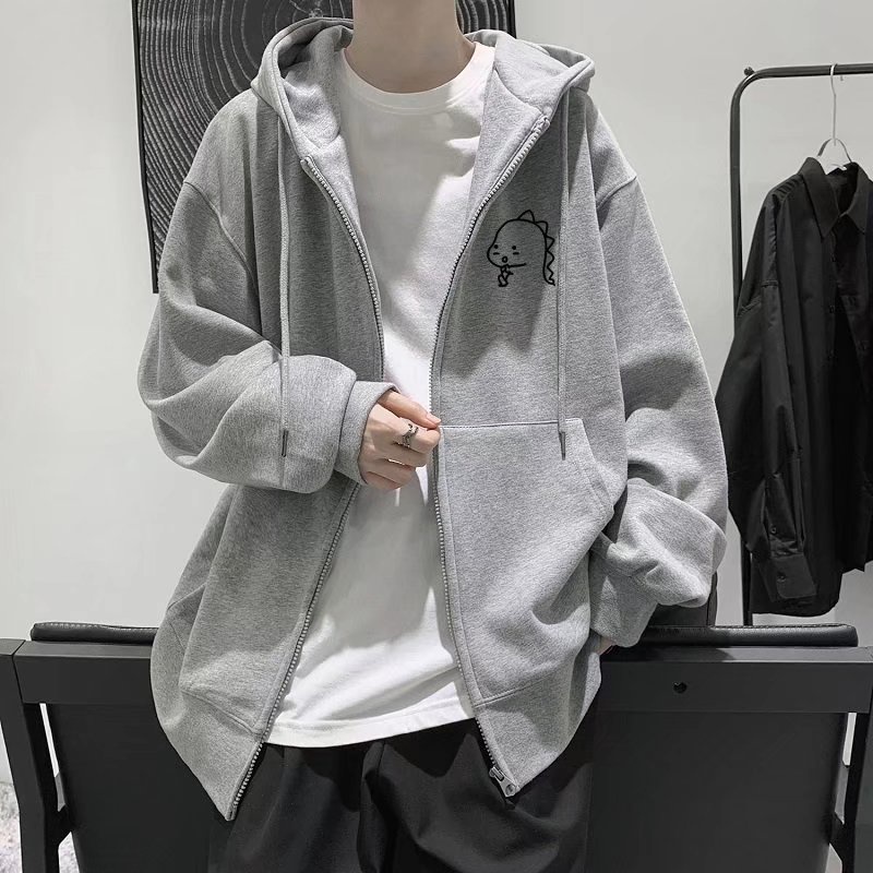 Áo khoác hoodie khóa kéo thời trang cho nam nữ 6 màu tùy chọn