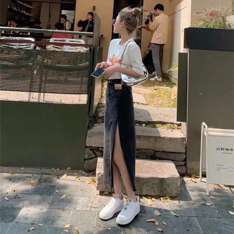 FREESHIP- HÀNG SĂN CHÂN VÁY BÒ CO GIÃN 2 MÀU XẺ TÀ