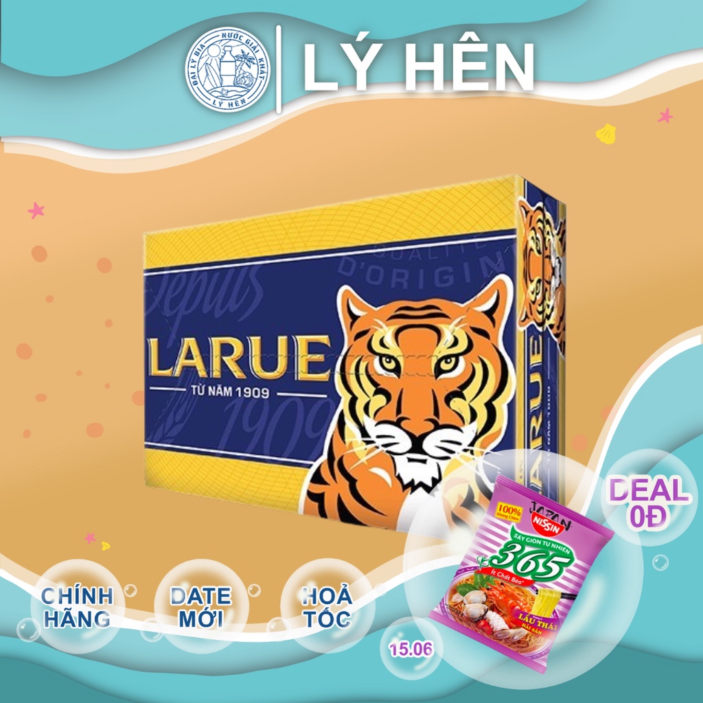 Thùng 24 Lon Bia Larue Gold - Larue Vàng 330ml/Lon Date Luôn Mới