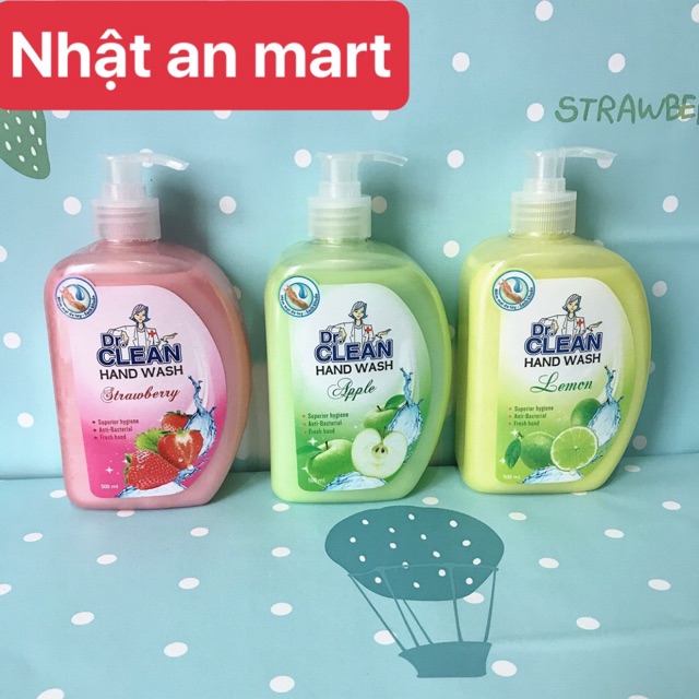 Nước rửa tay cao cấp Dr.CLEAN 500ml diệt khuẩn đến 99%