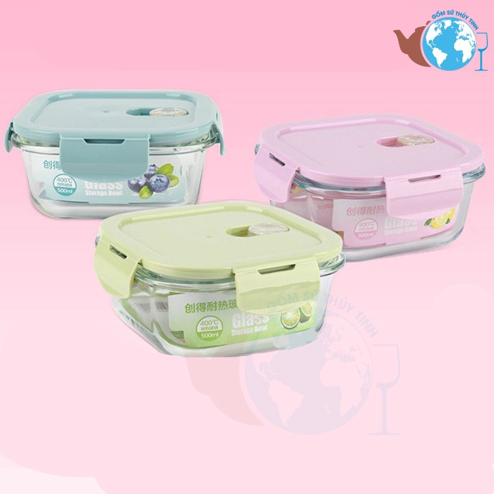 Hộp đựng thức ăn 520ml dùng được lò viba