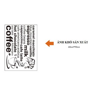 Decal dán tường Café
