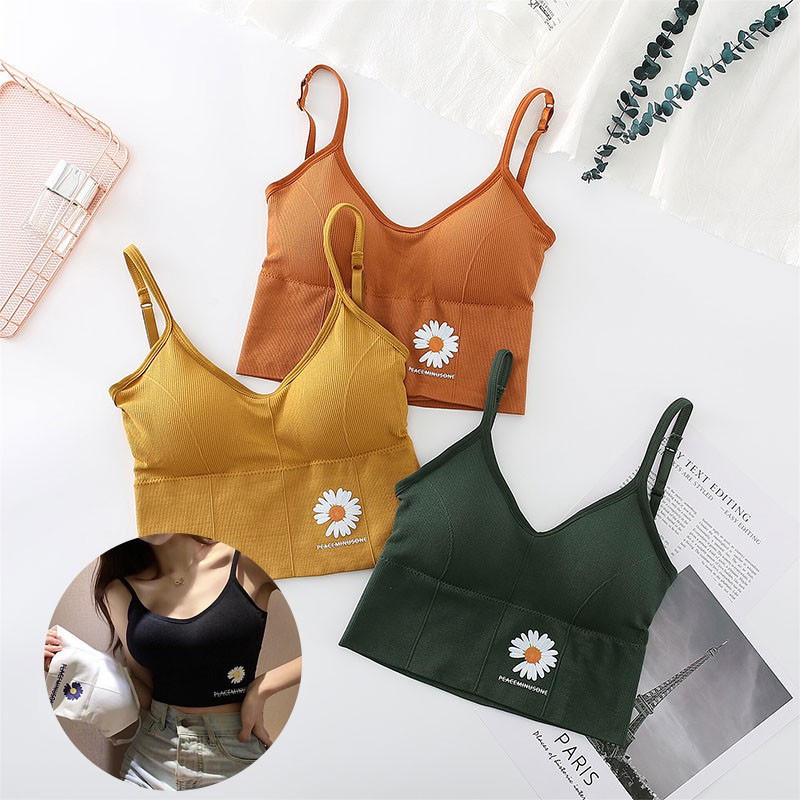 Áo Bra hoa cúc tập gym nâng ngực hot trend, có mút đệm bên trong, thấm hút mồ hôi, nhiều màu sắc | BigBuy360 - bigbuy360.vn