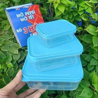 2 bộ hộp nhựa hàng quà tặng  PESSI. Bộ Hộp 3 Cái