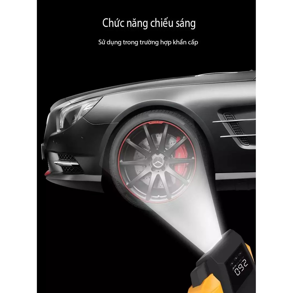 Bơm lốp ô tô xe hơi điện tử thông minh TỰ NGẮT Car365 chính hãng, Công Suất Lớn, Bơm Nhanh ( BH 12T - 1 đổi 1 - 30 ngày)