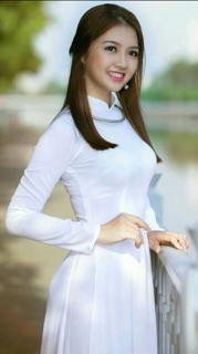 Áo dài lụa nữ sinh 2 tà chưa quần