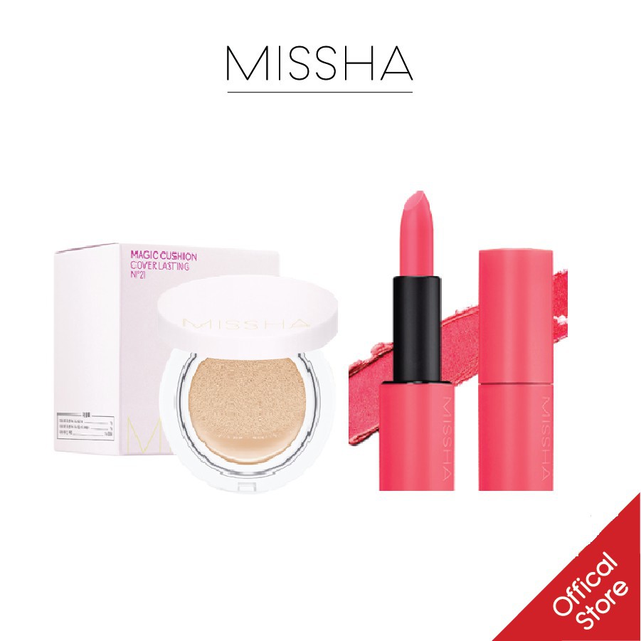 Son Lì MISSHA Dare Rouge 3.5g + Cushion Missha M Magic Cushion Cover Lasting SPF50+/PA++ 15g