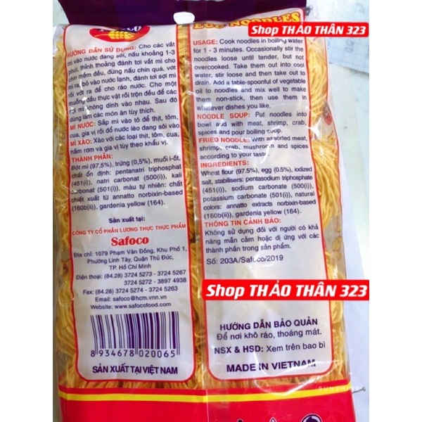 Mì Trứng Safaco 500g CAO CẤP