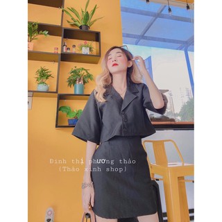 Set vest kèm chân váy