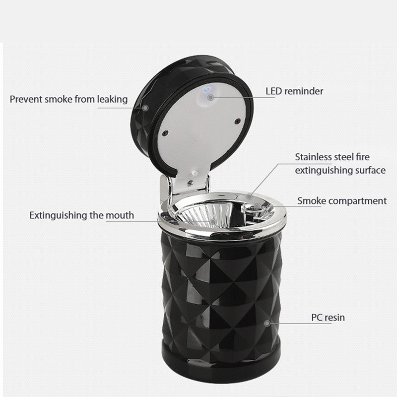 Gạt tàn thuốc lá tích hợp đèn LED cho xe hơi