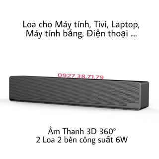 Loa máy tính amoi âm thanh 3d 360° - 2 loa công suất tổng 6w