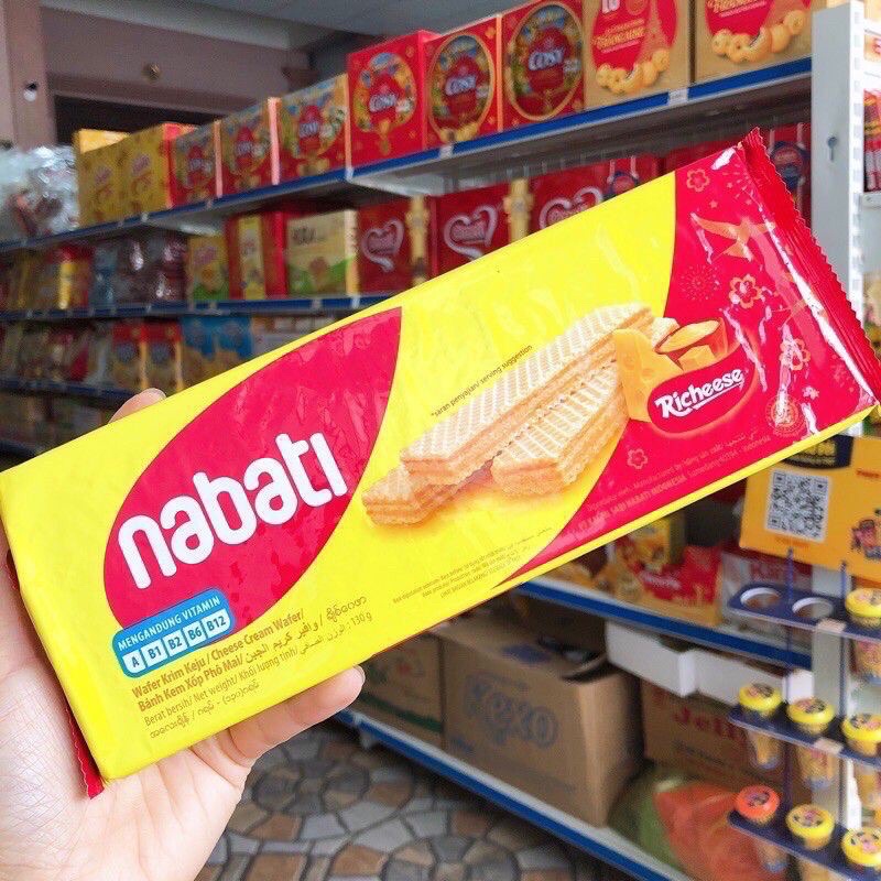 Bánh xốp nabati 130G vị phô mai, socola