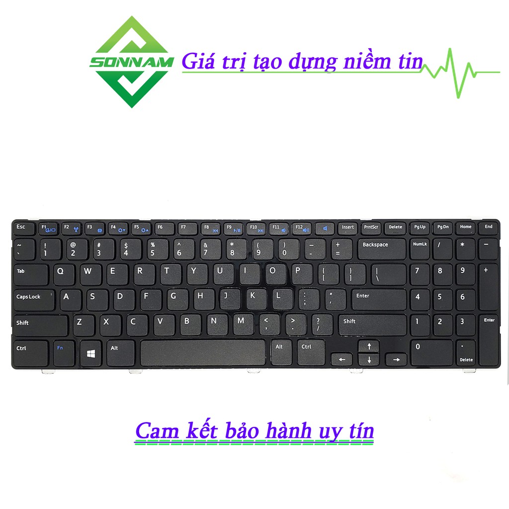 Bàn Phím Laptop Dell Inspiron 15 3521 3537 15R 5521 5537 - Bảo Hành Đổi Mới 9 Tháng