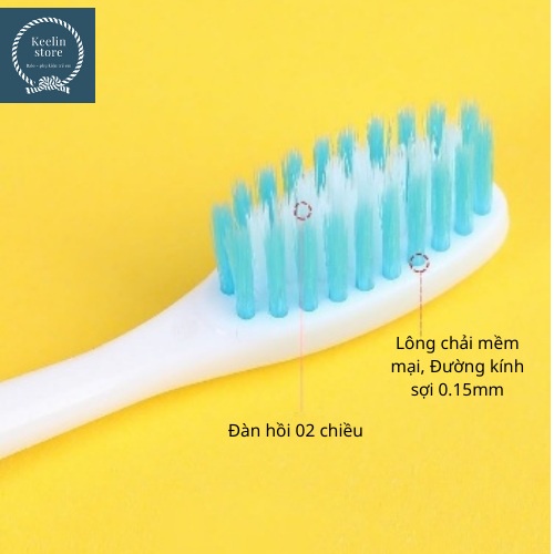 Bàn chải đánh răng cho bé trai bé gái  1 2 3 4 5 tuổi Keelin Store hình thú dễ thương lông mềm kt 2.5cm