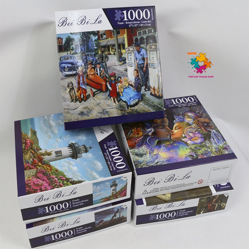 Tranh Ghép Hình 1000 Mảnh Người Lớn và Trẻ Em Không Gợi Ý, Jigsaw Puzzle Randomcut 1000 Pcs (Kích Thước 70x50 cm) CC02