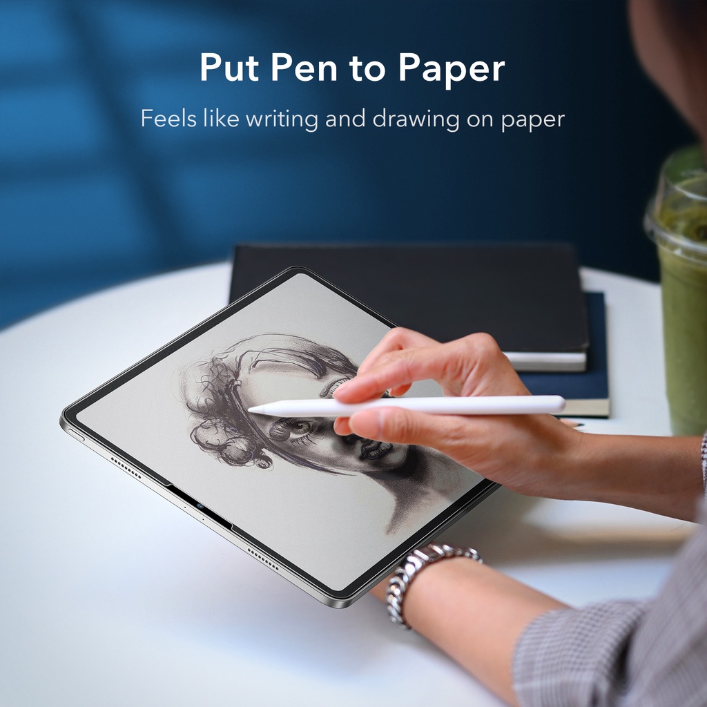 Phim ESR Bảo Vệ Màn Hình PET Mềm Nhám Giống Tờ Giấy Cho Ipad Pro 11 /12.9(2021)