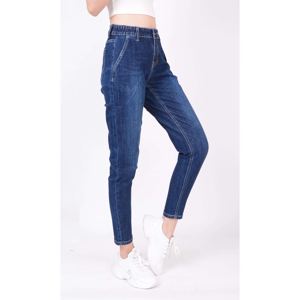 Quần jean nữ ống rộng baggy đẹp lưng cao cạp bán chun trơn hàng hiệu cao cấp mã 420 VANIZEN | BigBuy360 - bigbuy360.vn