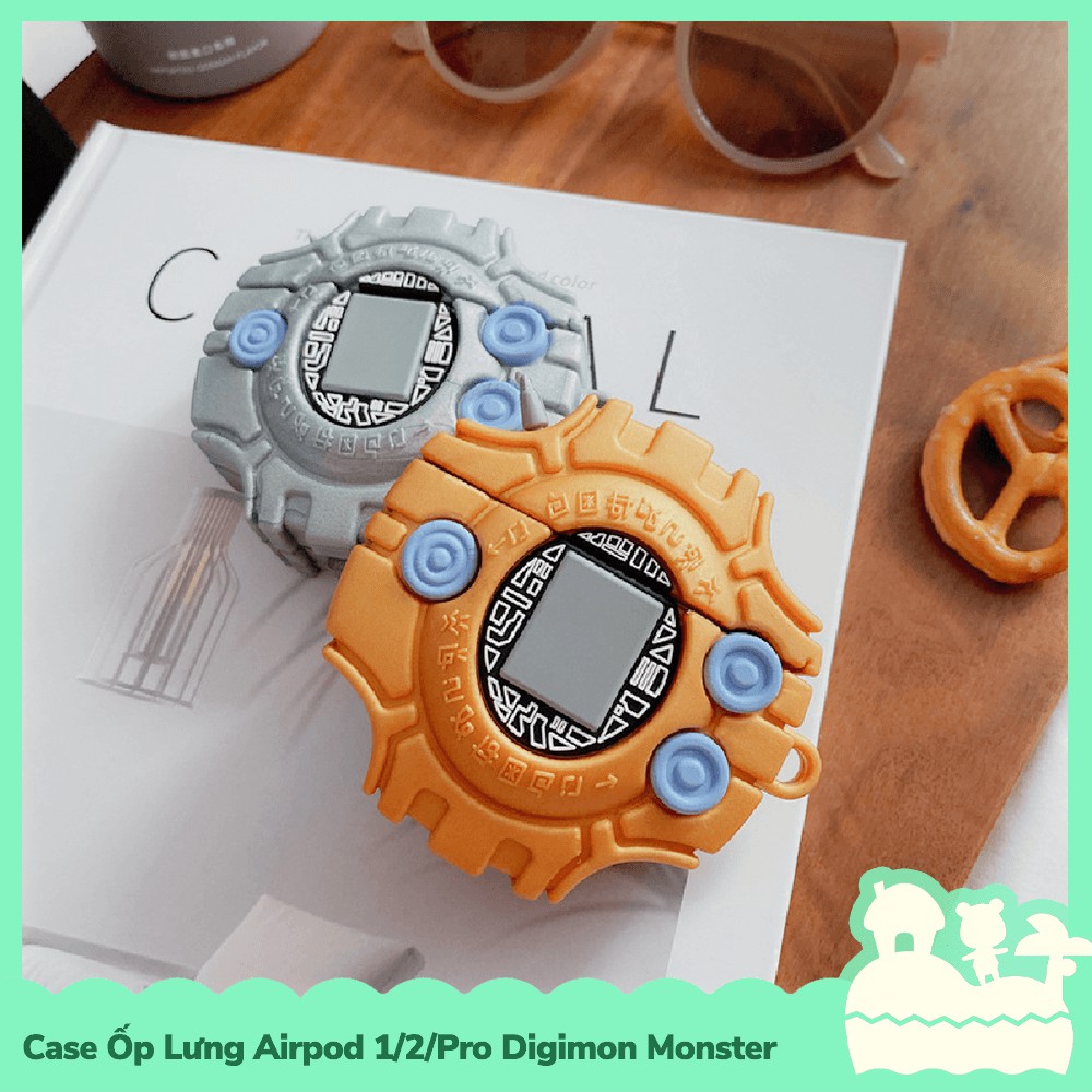 [Sẵn VN - NowShip] Case Ốp Lưng Airpod 1 / 2 / Pro Gel Silica Kiểu Dáng Máy Tiến Hóa Digimon Monster