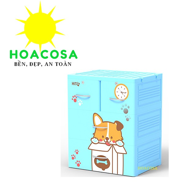 Tủ Nhựa Ngăn Kéo 3 Tầng Hita- Nhựa Hiệp Thành, Đơn Giản, Bền, Đẹp- Đồ Gia Dụng Hoacosa