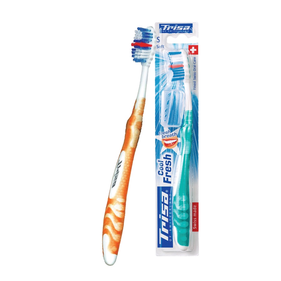 Bàn Chải Đánh Răng Trisa Cool&amp;fresh Với Lông Bàn Chải All-round Fresh Chạm Đến Từng Viền Răng Để Loại Bỏ Những Mảng Bám